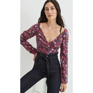 Veronica Beard Floral Silk Top